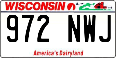 WI license plate 972NWJ