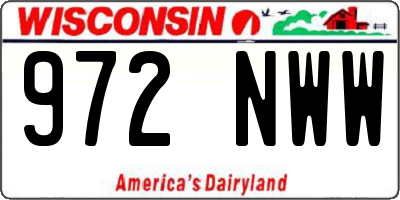 WI license plate 972NWW
