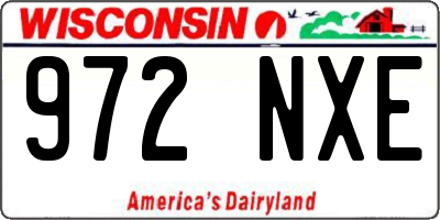 WI license plate 972NXE