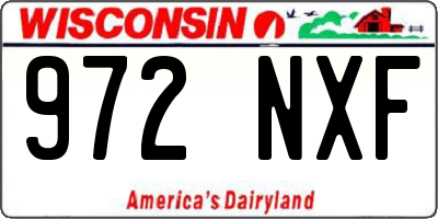 WI license plate 972NXF