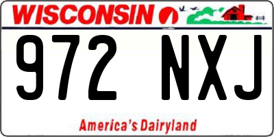 WI license plate 972NXJ