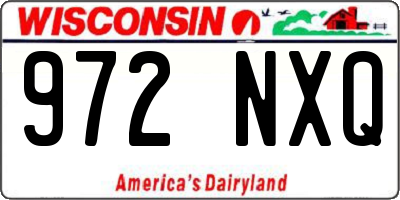WI license plate 972NXQ