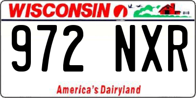 WI license plate 972NXR