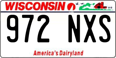 WI license plate 972NXS