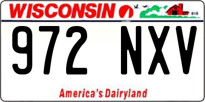 WI license plate 972NXV