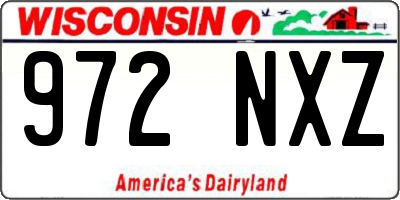 WI license plate 972NXZ
