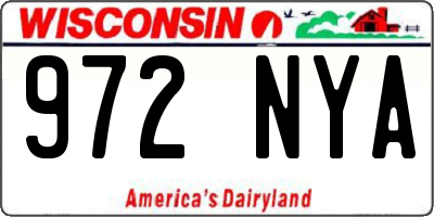 WI license plate 972NYA