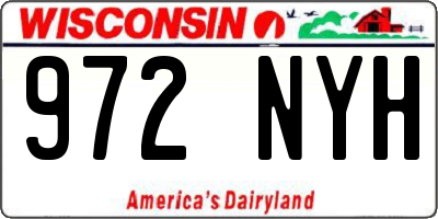 WI license plate 972NYH