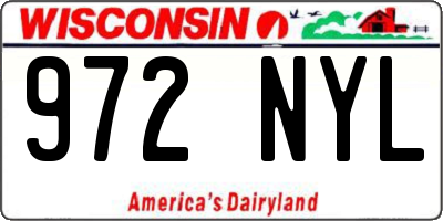 WI license plate 972NYL