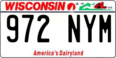 WI license plate 972NYM