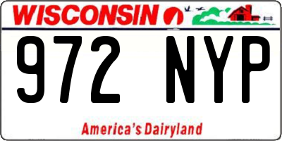 WI license plate 972NYP