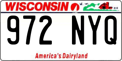 WI license plate 972NYQ