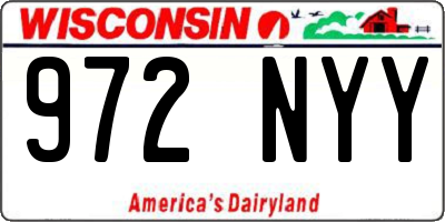 WI license plate 972NYY