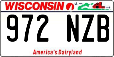 WI license plate 972NZB