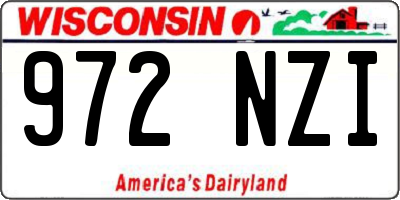 WI license plate 972NZI