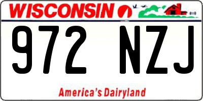 WI license plate 972NZJ