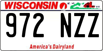 WI license plate 972NZZ