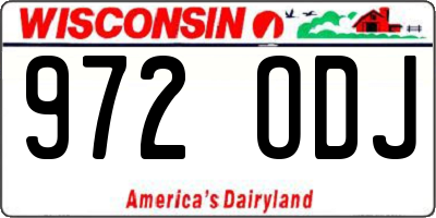 WI license plate 972ODJ