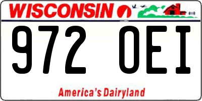 WI license plate 972OEI