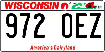 WI license plate 972OEZ