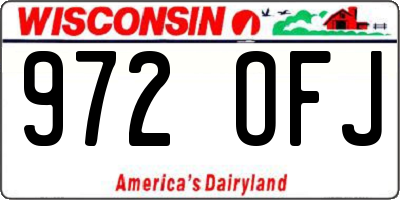 WI license plate 972OFJ