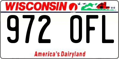WI license plate 972OFL