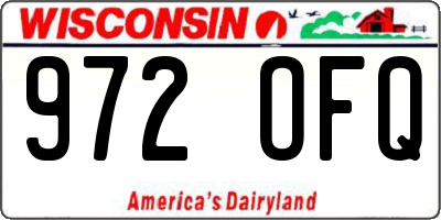 WI license plate 972OFQ