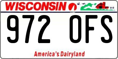WI license plate 972OFS