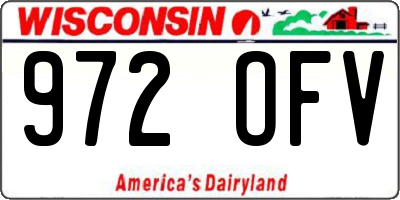WI license plate 972OFV