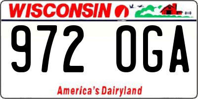 WI license plate 972OGA