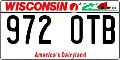 WI license plate 972OTB