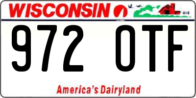 WI license plate 972OTF