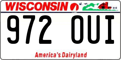 WI license plate 972OUI