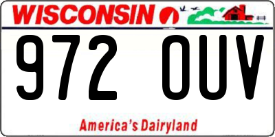 WI license plate 972OUV