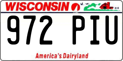 WI license plate 972PIU
