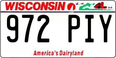 WI license plate 972PIY