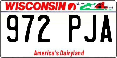WI license plate 972PJA