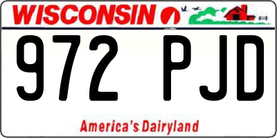 WI license plate 972PJD