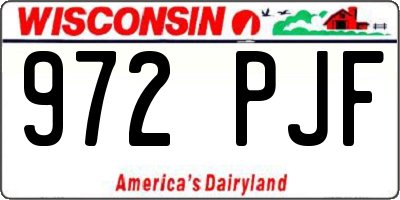 WI license plate 972PJF
