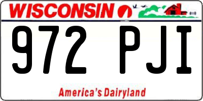 WI license plate 972PJI
