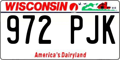 WI license plate 972PJK