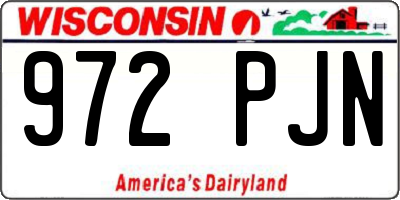 WI license plate 972PJN
