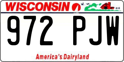 WI license plate 972PJW