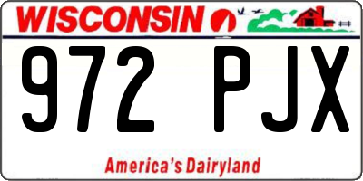 WI license plate 972PJX