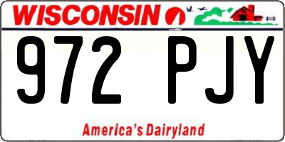 WI license plate 972PJY