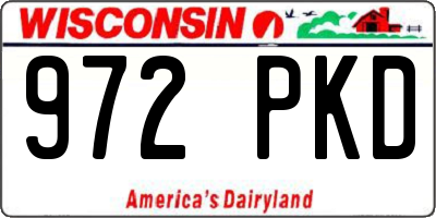 WI license plate 972PKD