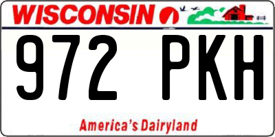 WI license plate 972PKH