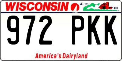 WI license plate 972PKK