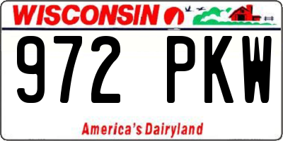 WI license plate 972PKW