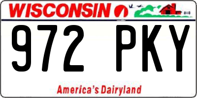 WI license plate 972PKY